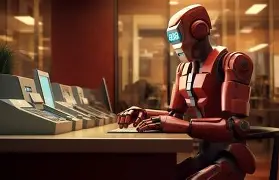 Imagen de un robot antropomórfico